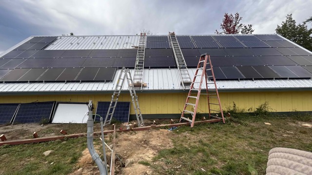 Off Grid Solar Farm Project in Waldoboro, September, 2025